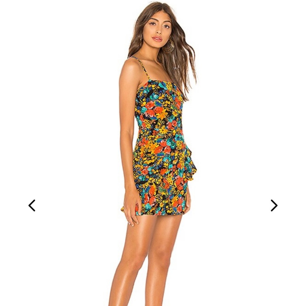 Lovers and Friends x Revolve Claudia Mini Dress in Dark Bouquet Floral - Picture 2 of 16